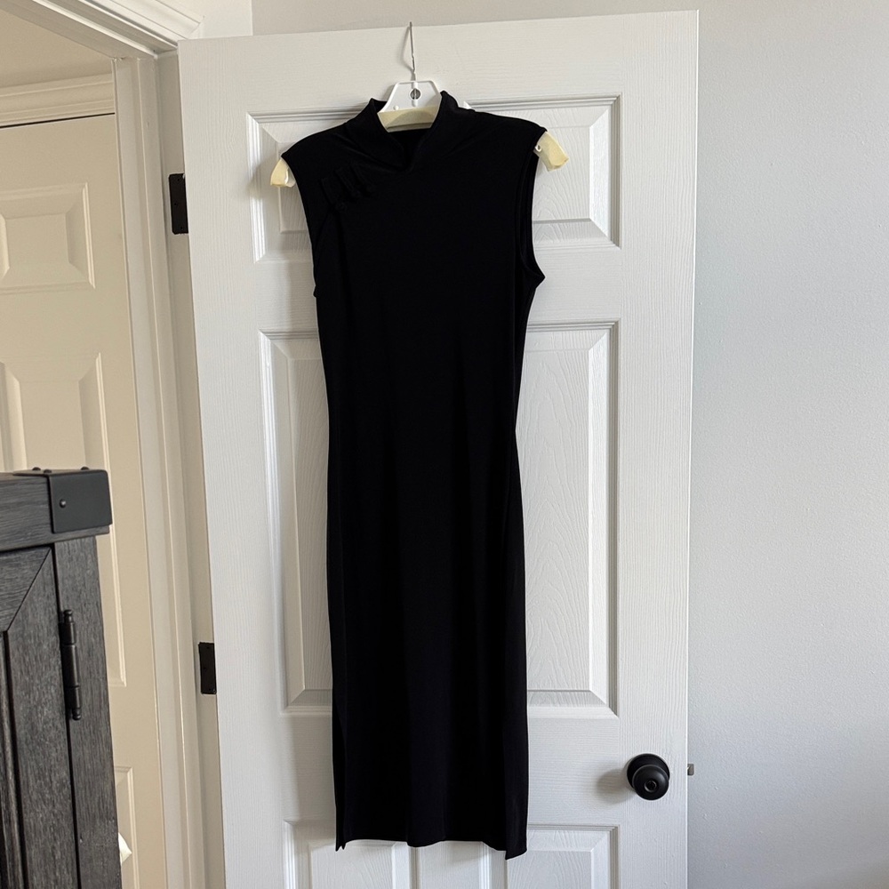 Norma Kamali Black Midi Dress